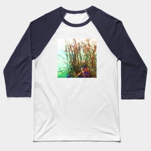 Aquatic vegetation, aquatic plant, aquatic plants, leaves, leaf, nature, botanical, tropical, exotic, water, summer, reflection, sun, sunny-day, spring, holiday, xmas, red, green, Baseball T-Shirt